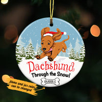 Personalized Dachshund Christmas  Ornament OB124 85O36 thumb 1
