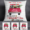 Personalized Dog  Red Truck Christmas The Most Wonderful Time  Pillow OB22 87O34 1