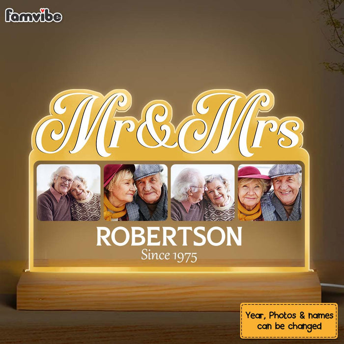 Personalized Couple Gift Photo Gift Plaque LED Lamp Night Light 31457 1