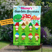 Personalized Grandma Gnomes Gardening Garden Flag JL73 95O53 thumb 1