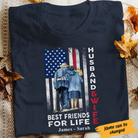 Personalized Husband & Wife Flag T Shirt JN192 81O34 thumb 1