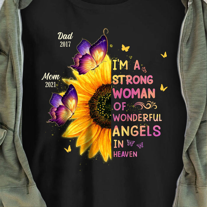 Personalized Memorial Mom Dad In Heaven T Shirt MY111 95O58 1