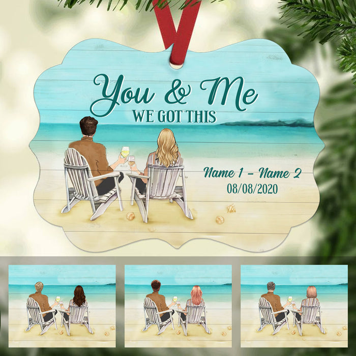 Personalized Couple You And Me Got This  MDF Ornament NB41 30O58 1