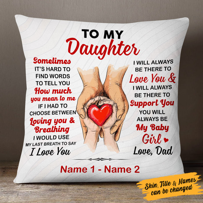 Personalized Letter To My Kids Dad Grandpa Pillow MR93 73O53 (Insert Included) 1