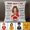 Personalized God Says I Am Girl With Cross Pillow 22701 1