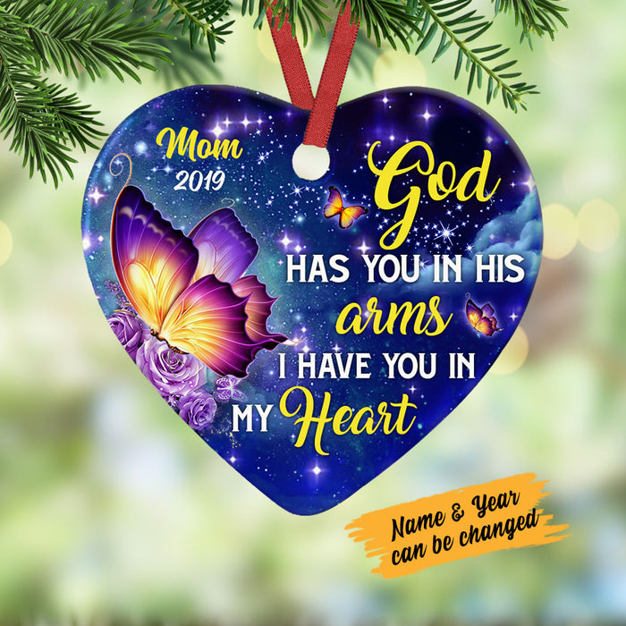 Personalized Butterfly Memorial Mom Dad Ornament OB312 95O58 1