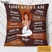 Personalized Daughter Granddaughter God Says You Are Leather Pattern Pillow 22657 thumb 1