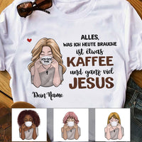 Personalized Coffee Jesus Girl German Kaffee Jesus BWA T Shirt AP141 95O58 thumb 1