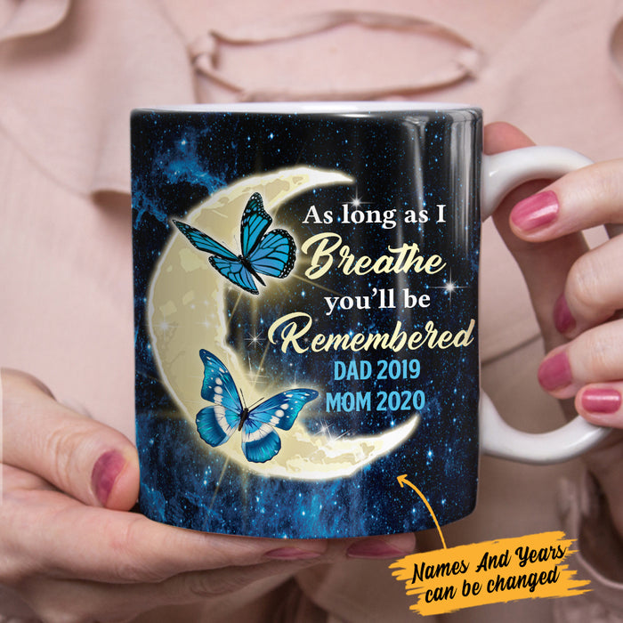 Personalized Memorial Mom Dad Butterfly Moon Mug SB515 81O47 1