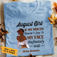 Personalized BWA Face Says White T Shirt JL142 30O53 thumb 1