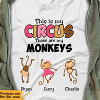 Personalized Monkey Mom  White T Shirt JN165 85O53 thumb 1