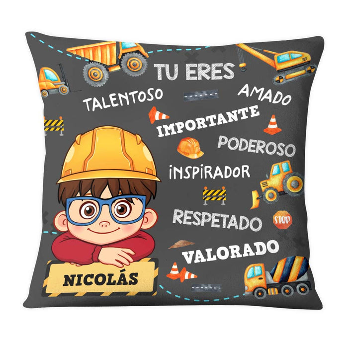 Personalized Gift For Grandson Construction Spanish Pillow 30720 1