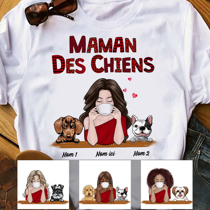 Personalized Dog Mom Chiens French T Shirt AP162 30O58 1