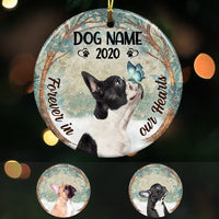 Personalized Forever In Our Hearts French Bull Dog Memorial  Ornament OB192 73O36 thumb 1