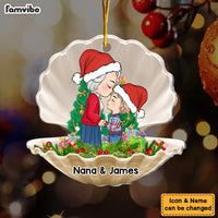 Personalized Gift For Grandson Christmas Pearl Shell Ornament 30562 thumb 1