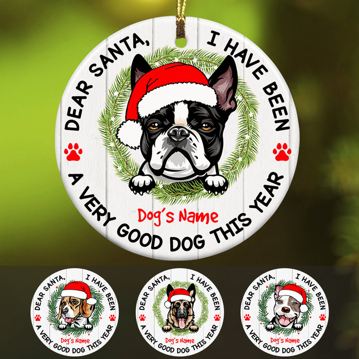 Personalized Dear Santa Dog Christmas  Ornament SB292 29O47 1