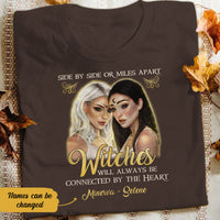Personalized Witch Friends Connected By The Heart T Shirt AG251 26O58 thumb 1