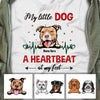 Personalized Dog My Heartbeat At My Feet T Shirt AP54 67O60 1