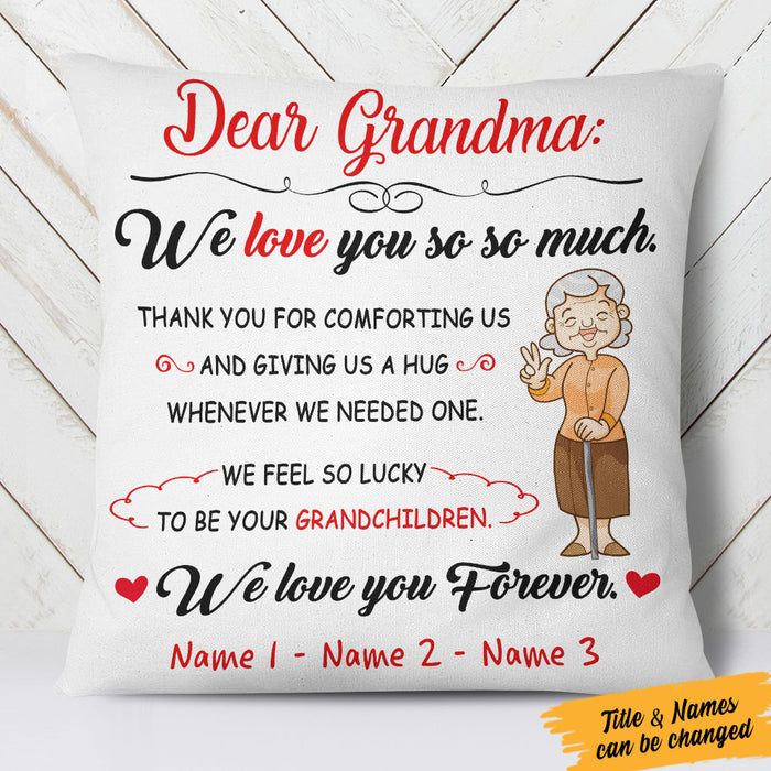 Personalized Grandma Love You Forever  Pillow NB183 95O53 (Insert Included) 1