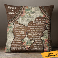 Personalized Mom And Daughter Pillow JR252 26O36 (Insert Included) thumb 1