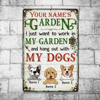 Personalized Dog Garden Metal Sign JN291 30O57 thumb 1