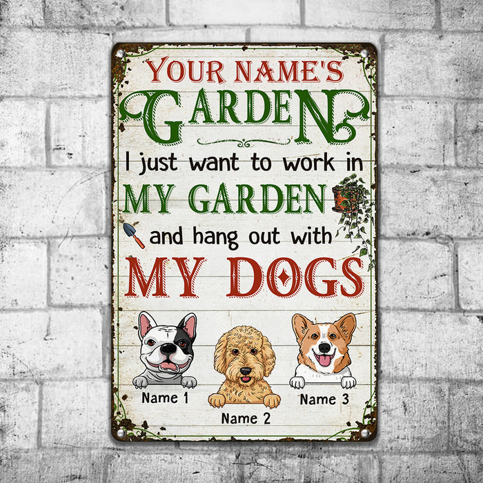 Personalized Dog Garden Metal Sign JN291 30O57 1