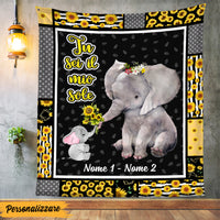 Personalized Elephant Granddaughter Italian Blanket AP1420 95O47 thumb 1