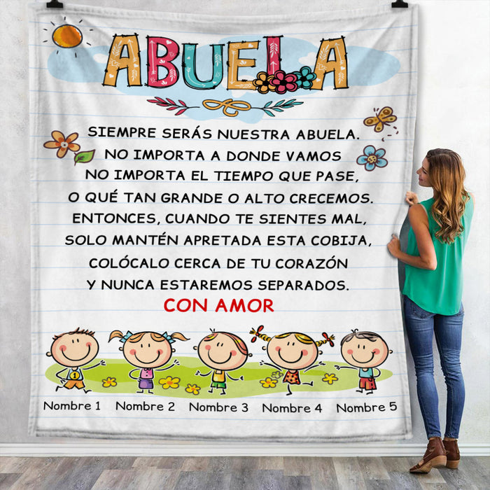 Personalized Grandma Abuela Spanish Blanket AP271 73O53 1