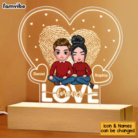 Personalized Couple Love Forever Plaque LED Lamp Night Light 22967 thumb 1
