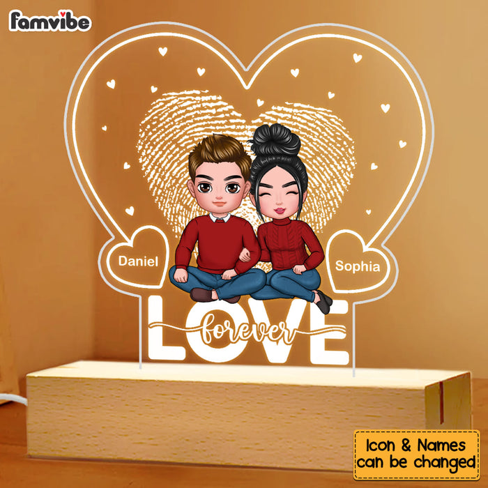 Personalized Couple Love Forever Plaque LED Lamp Night Light 22967 1