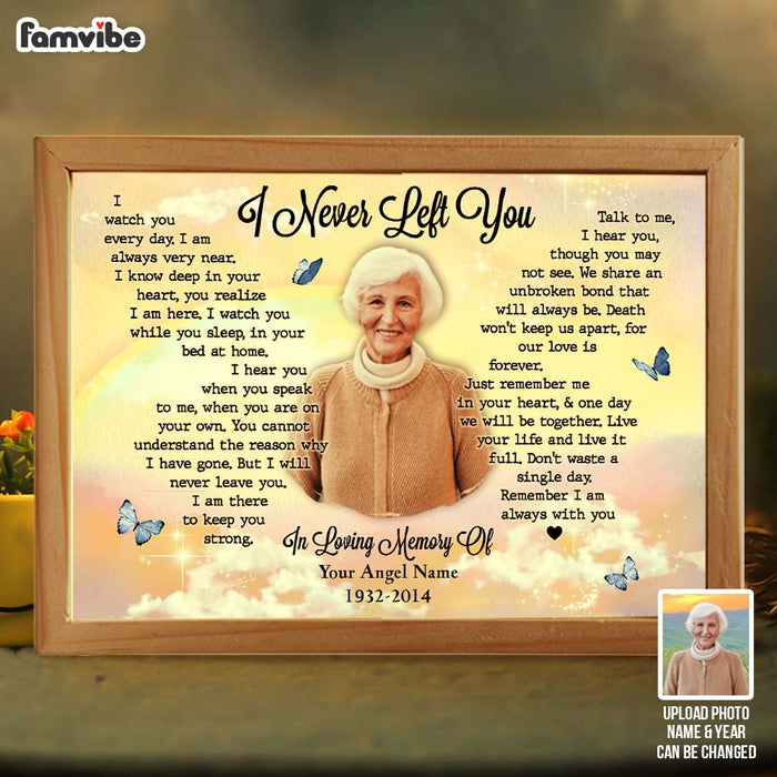 Personalized Memorial Gifts For Loss Of Loved One I Never Left You Picture Frame Light Box 31563 1