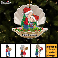 Personalized Gift For Grandson Christmas Pearl Shell Ornament 30562 thumb 1