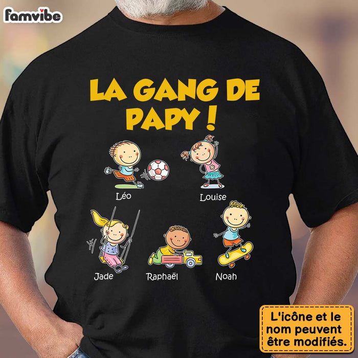 Personalized Gift For Grandpa French Papa Grand-père Shirt - Hoodie - Sweatshirt 31066 1
