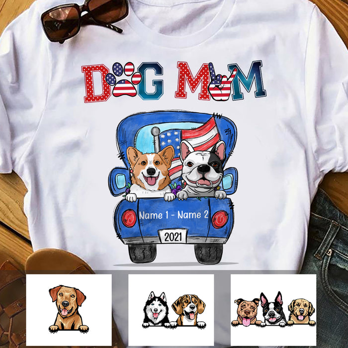 Personalized Dog Mom 4th Of July Independence T Shirt AP34 81O34 1