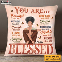 Personalized Daughter Granddaughter You Are Beautiful Loved Blessed Pillow thumb 1