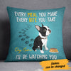 Personalized Boston Terrier Dog Watching Pillow  JR94 81O60 (Insert Included) 1