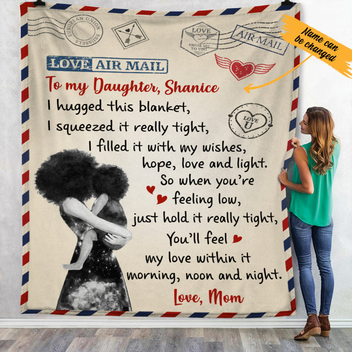 Personalized Daughter Letter Fleece Blanket AG53 85O47 1