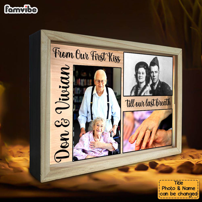 Personalized Couples Gift From Our First Kiss Picture Frame Light Box 31550 1