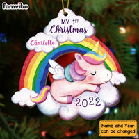 Personalized  Unicorn Baby First Christmas Ornament OB222 36O69 thumb 1