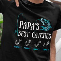 Personalized Dad Fishing Best Catches T Shirt AP231 26O57 thumb 1