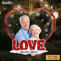 Personalized Couple Love Cut Out Photo 2 Layered Mix Ornament 30164 thumb 1