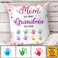 Personalized Mom Est Grandma Est Floral Pillow 30630 thumb 1