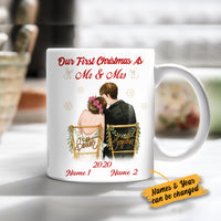 Personalized First Christmas Wedding Couple Mug OB51 65O34 thumb 1