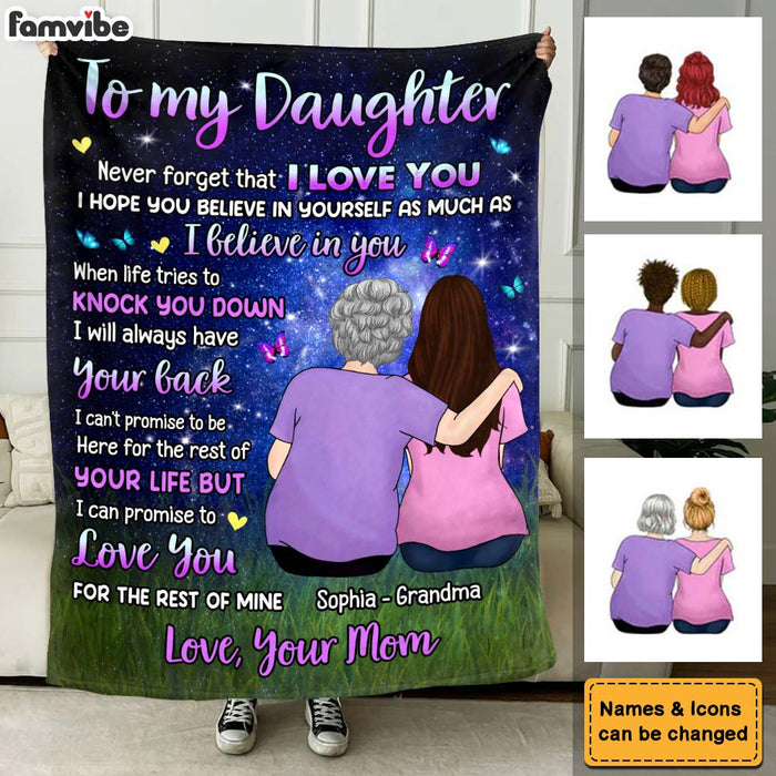 Personalized Gift For Daughter Never Forget I Love You Blanket 31297 1