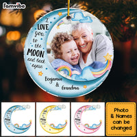 Personalized Gift For Grandson Love You To The Moon And Back Circle Ornament 30592 thumb 1