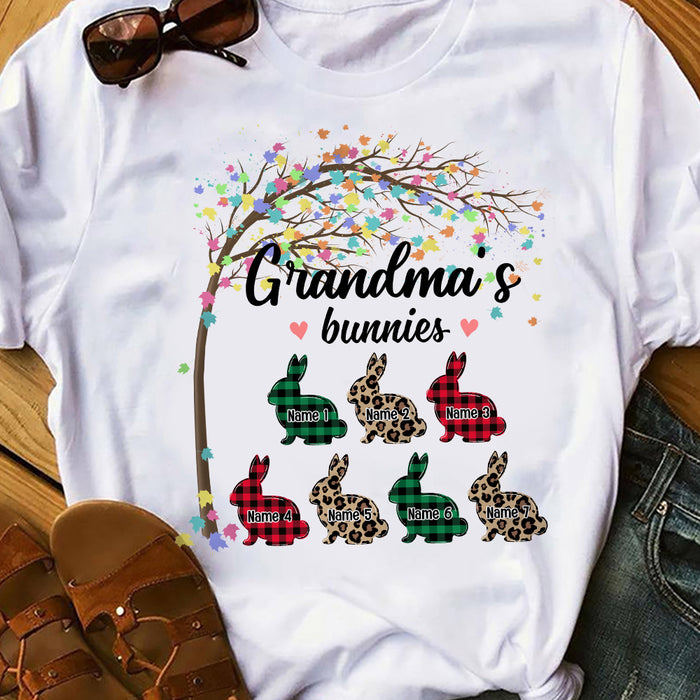 Personalized Grandma Easter Bunny T Shirt FB261 95O36 1