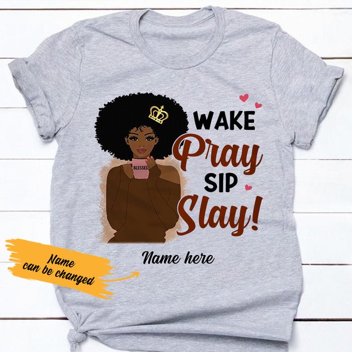 Personalized BWA Coffee Wake Pray Sip T Shirt AG281 30O36 1