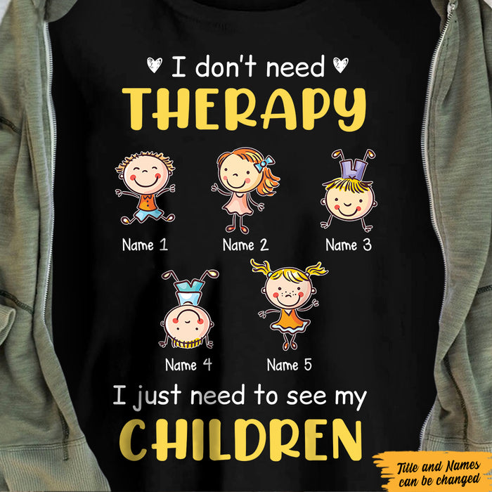 Personalized Dad Grandpa Therapy T Shirt MY182 95O47 1