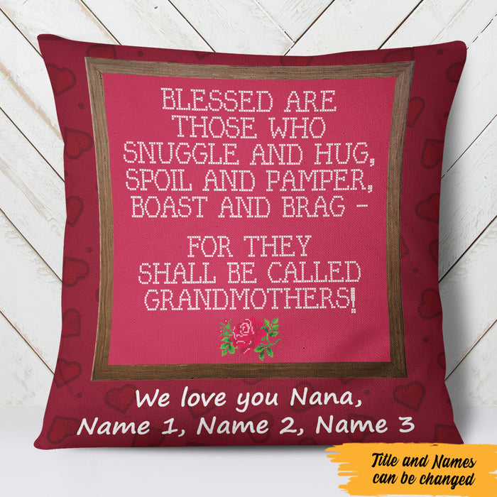 Personalized Blessed Grandmothers  Pillow NB171 65O47 (Insert Included) 1