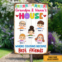 Personalized Grandma Grandpa House Metal Sign JL83 30O47 thumb 1